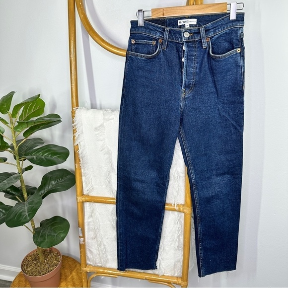 Re/Done Originals High Rise Stove Pipe Jeans sz 26